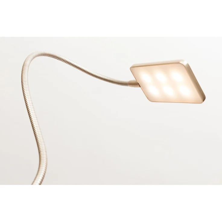 kalb Bettleuchte 4W LED Bettleuchte Leseleuchte Nachttischlampe Leselampe flexibel, 2er Set messing matt, warmweiß – Bild 4