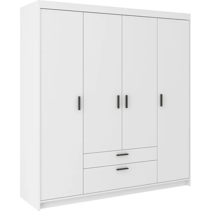 AX LIVING Schubladenschrank Garderobe weiß Schrank Storicos 4T 176,3cm
