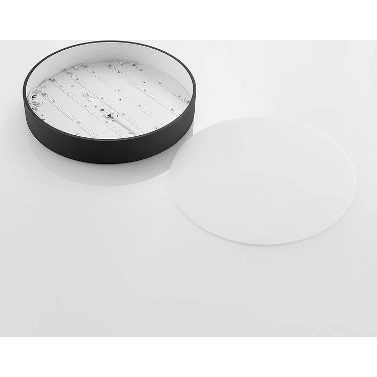 Arcchio LED Deckenleuchte Noabelle, dimmbar, LED-Leuchtmittel fest verbaut, Farbwechsel warmweiß / tageslicht, Modern, Metall, Acryl, Schwarz, weiß, 1 flammig, inkl. Leuchtmittel – Bild 8