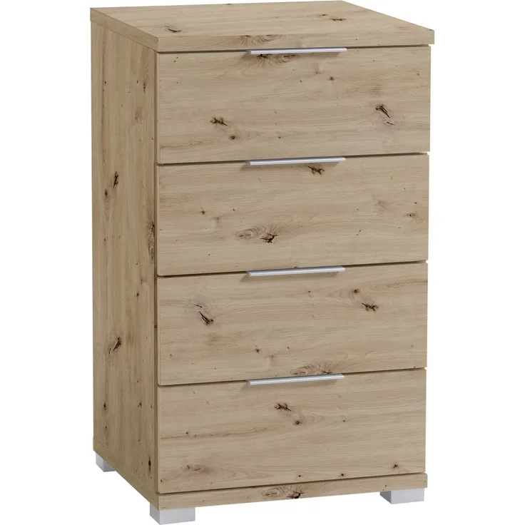 Nachtkommode >Smilla< in Artisan Eiche, Melamin - 46x79x42cm (BxHxT)