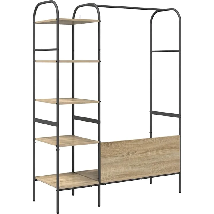 vidaXL Kleiderständer Braun Eichen-Optik 120 x 44 x 160 cm 868446 – Bild 7