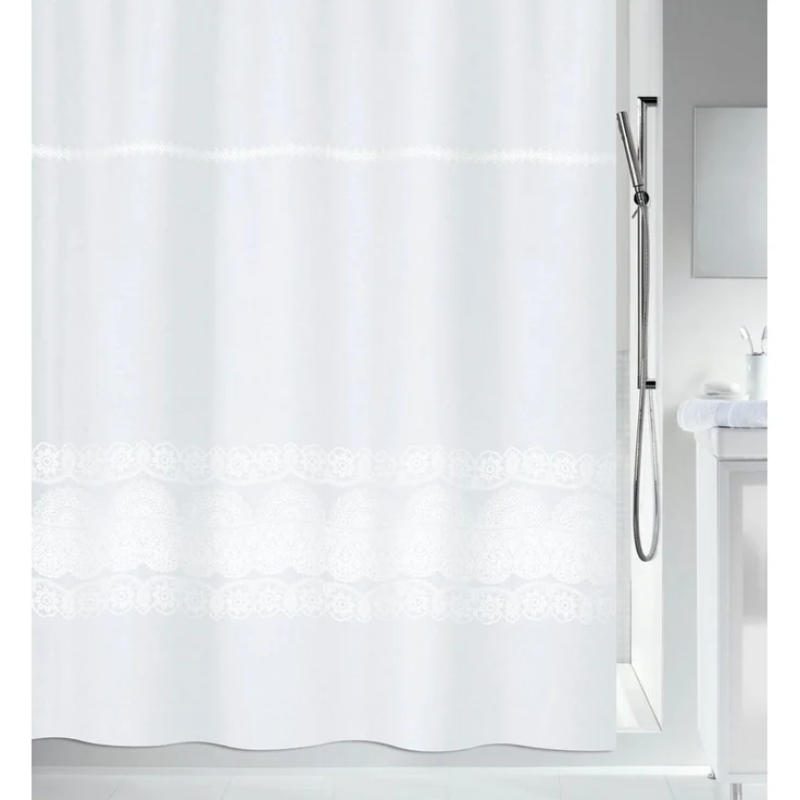 spirella Duschvorhang Spirella Anti-Schimmel Duschvorhang - Anti-Bakteriell, waschbar Breite 180 cm, Anti-Schimmel Textil-Duschvorhang, Polyester, 180x180 cm, waschbar – Bild 1