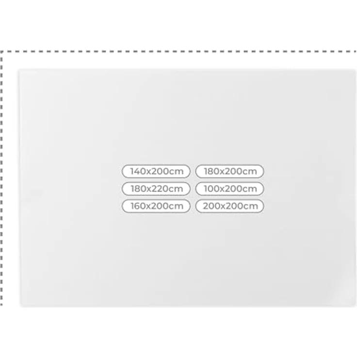 Bettlaken ohne Gummizug Baumwolle 180x220 cm - Bed Sheets Betttuch ohne Gummi und Laken Bedsheets Baumwollstoff weiß und Kochfest mit Oeko-Tex-Zertifikat 180x220 – Bild 6