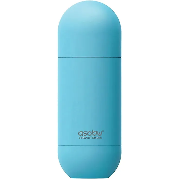 Asobu 'Orb' Trinkflaschen, Edelstahl, blau, 460 ml