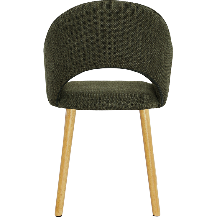 GOEURVANT 1316 Esszimmerstühle 6er-Set mit Armlehnen, Webstoff - Olivgrün – Bild 4