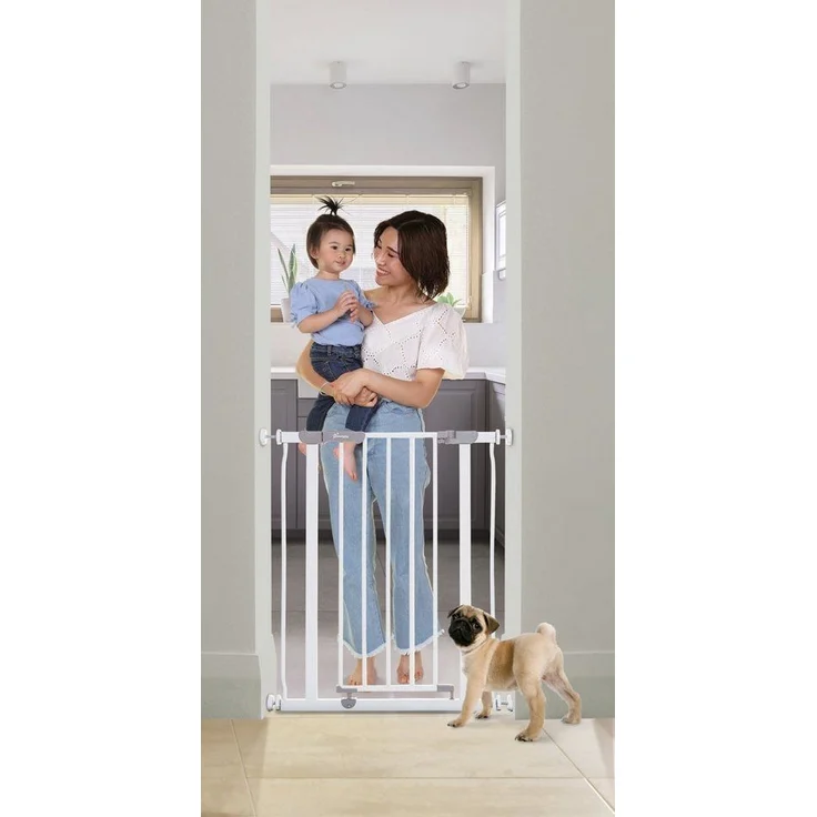 Dreambaby® AVA Slimline - Extra-Schmale Tür- & Treppengitter 61-68cm - Druckinstallation. Geeignet für Türen, Flure und Treppen (Farbe: Weiß) – Bild 3