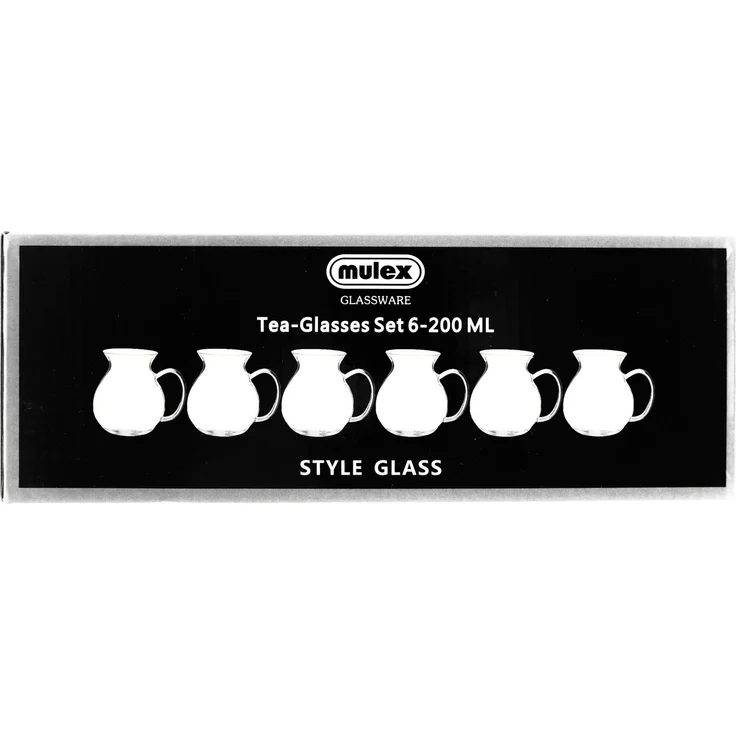 Elegante 6-tlg Teegläser mit Henkel aus Borosilkatglas, Hitzebeständig - 200 ml – Bild 5