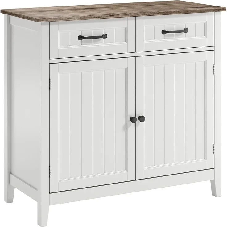 Bealife Küchen-Sideboard, Buffet-Schrank mit 2 Schubladen und 2 Türen, Küchenschrank mit Arbeitsplatte für Wohnzimmer, Esszimmer und Küche