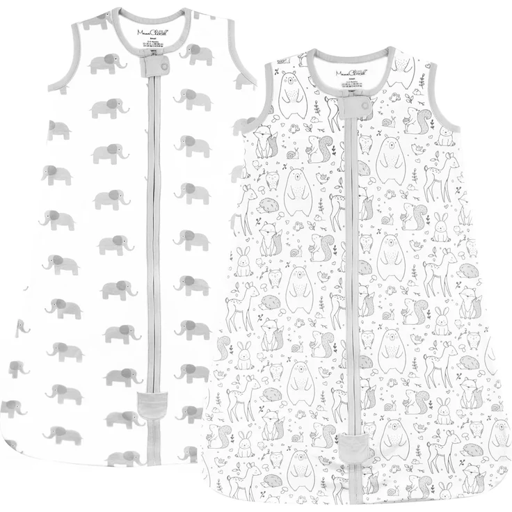 Mama Cheetah Baby Schlafsack, 0.5 TOG 100% Bio-Baumwolle, Ideal für den Sommer, Sommerschlafsack für Jungen und Mädchen, M (6-12 Monat) – Bild 1
