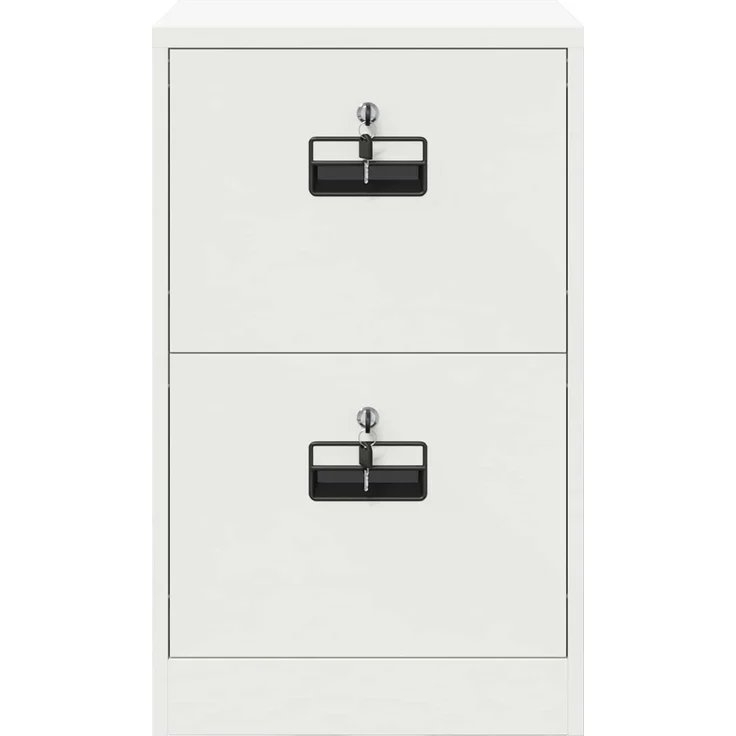 vidaXL Aktenschrank Weiß 45,5 x 42 x 74,5 cm Kaltgewalzter Stahl 891615 – Bild 7