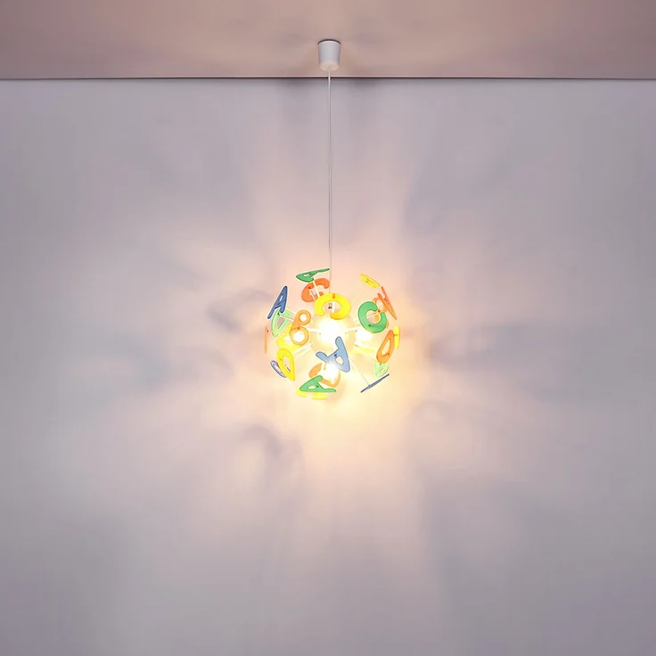 Hängeleuchte, Buchstaben Design, H 120 cm – Bild 10