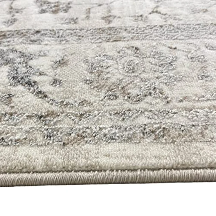 CARPETIA Teppich Florale Ornamente Creme Pflegeleicht 160x230 cm | Weich, pflegeleicht, schmutzabweisend und strapazierfähig, OEKO-TEX geprüft, für Fußbodenheizung, Flur & Wohnräume – Bild 5