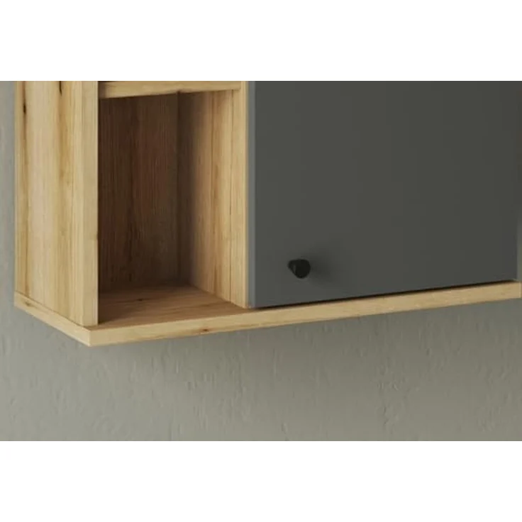 Badezimmer Hängeschrank Torsby in grau und Eiche 51 x 75 cm – Bild 3