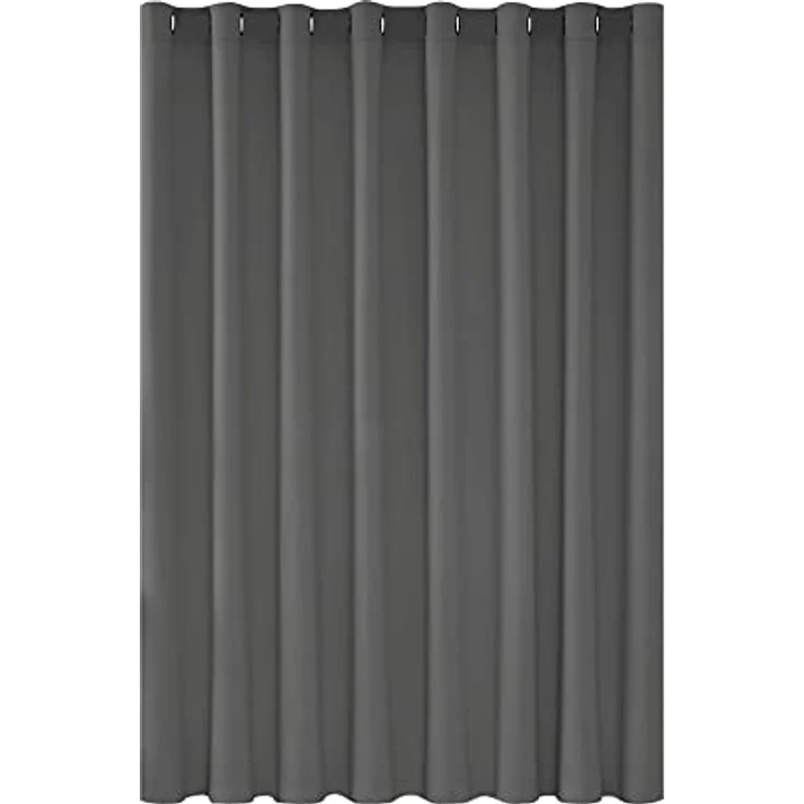 Deconovo Extra Breiter Verdunkelungsvorhang Wohnzimmer Raumtrenner Hellgrau | 1 Stück, H242 x B254 cm, Ösenschal, Hitzeschutz, Abdunkelnd, Sichtschutz, UV-Schutz, Fenster Schlafzimmer, Blackout Curtain – Bild 9