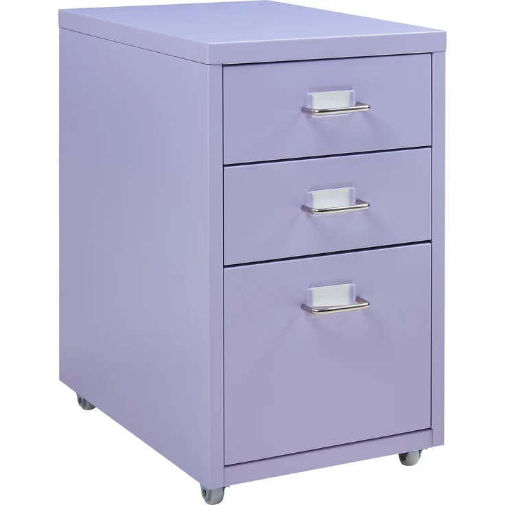 Rollcontainer Kökar mit 3 Schubladen 48x28x41 cm Lila [en. casa] – Bild 2
