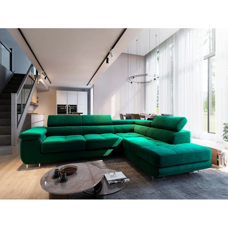 Masseno Ecksofa SELVA mit Schlaffunktion L-Form, Sofa mit Bettkasten – Bild 1