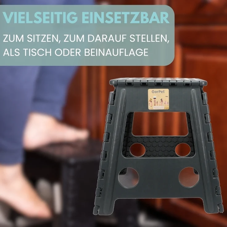GarPet Campinghocker Klapphocker Campinghocker Faltbar Ultraleicht Falthocker Tritthocker – Bild 7