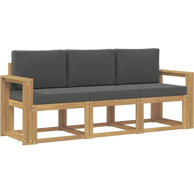 vidaXL Outdoor-Sofagarnitur 3 stk. White and Anthracite 3387181 – Bild 2