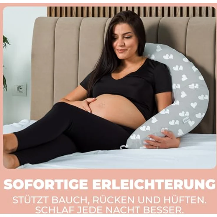 Stillkissen Schwangerschaftskissen XXL 200x70cm Lagerungskissen für Baby/Erwachsene Kissen für Schwangere Seitenschläferkissen mit Bezug aus Baumwolle Ergonomisch & Multifunktional 100% Waschbar – Bild 2