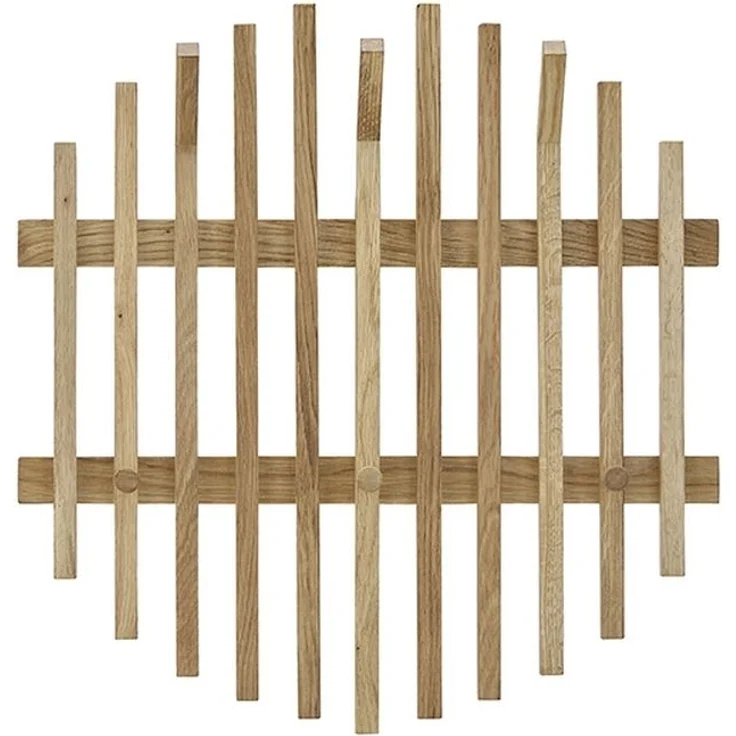 Garderoben-Set >BANTRY< in naturfarben, Eiche massiv geölt - 95x45x35cm (BxHxT) – Bild 4