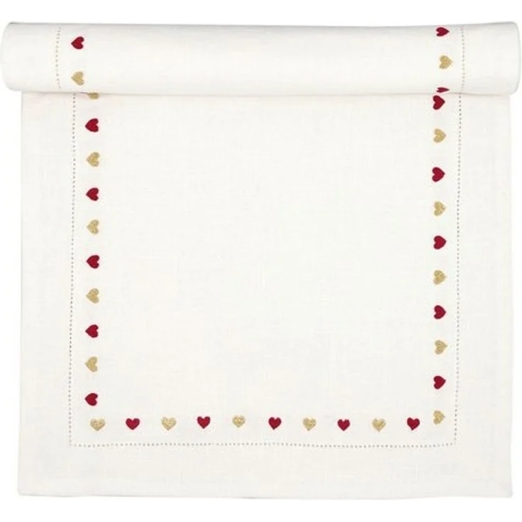 Greengate Tischläufer Grace Tischläufer bestickt white 140x45cm – Bild 4