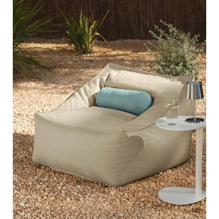 mokebo Sitzsack Der Sunnyboy (mit Hocker), Made in Germany, Beanbag Outdoor, Sitzsack, Gartenliege in Sand – Bild 3