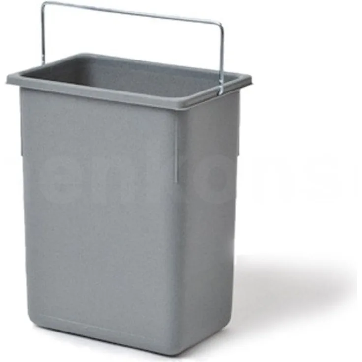 Hailo 109408 Ersatzeimer 8,5 L mit Metallbügel graphitgrau für Tandem-S, Tandem-S-plus, RONDO-2 plus und Rondo-3 plus Abfallsorter