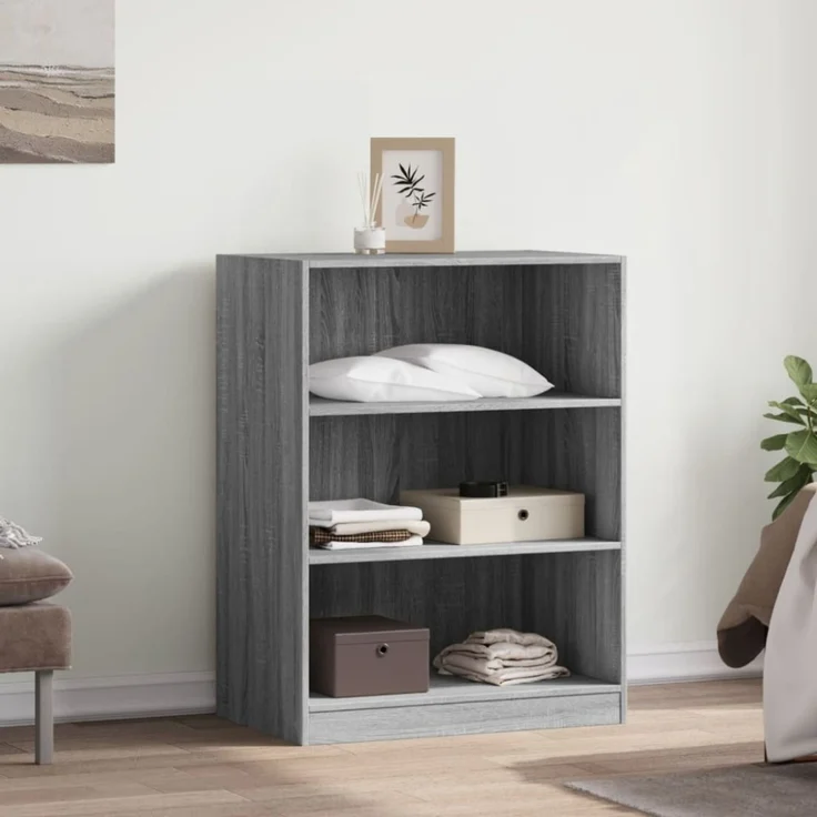 vidaXL Kleiderschrank Grau Sonoma 77x48x102 cm Holzwerkstoff 840826 – Bild 11