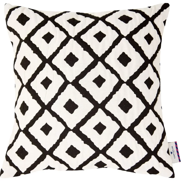 TOM TAILOR HOME Dekokissen Small Squares, Kissenhülle ohne Füllung, 1 Stück