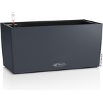 Lechuza Balconera Balkonkasten Color, 40 cm mit bewährtem Bewässerungssystem, schiefergrau