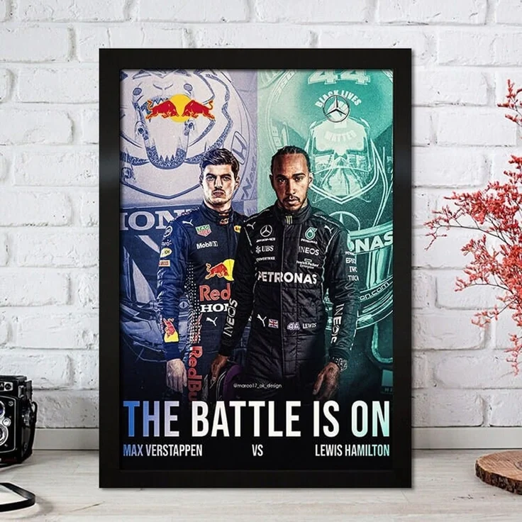 Poster Formel 1 Max Verstappen Rennfahrer Helm Rennwagen Red Bull · Deko Print ohne Rahmen - G / 30x40 cm – Bild 7