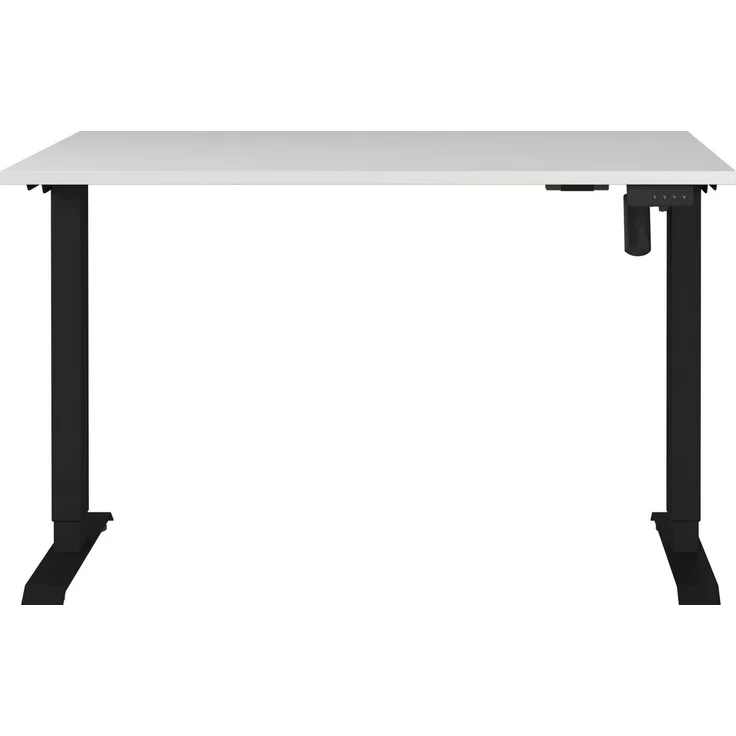 Germania Schreibtisch 8022-581, in Lichtgrau/Schwarz, elektr. höhenverstellbar, 120 x 119 x 80 cm (BxHxT) – Bild 5