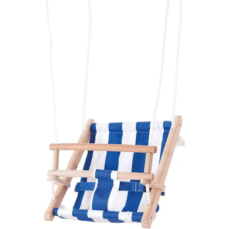 Beluga Babyschaukel Stoff blau/weiß