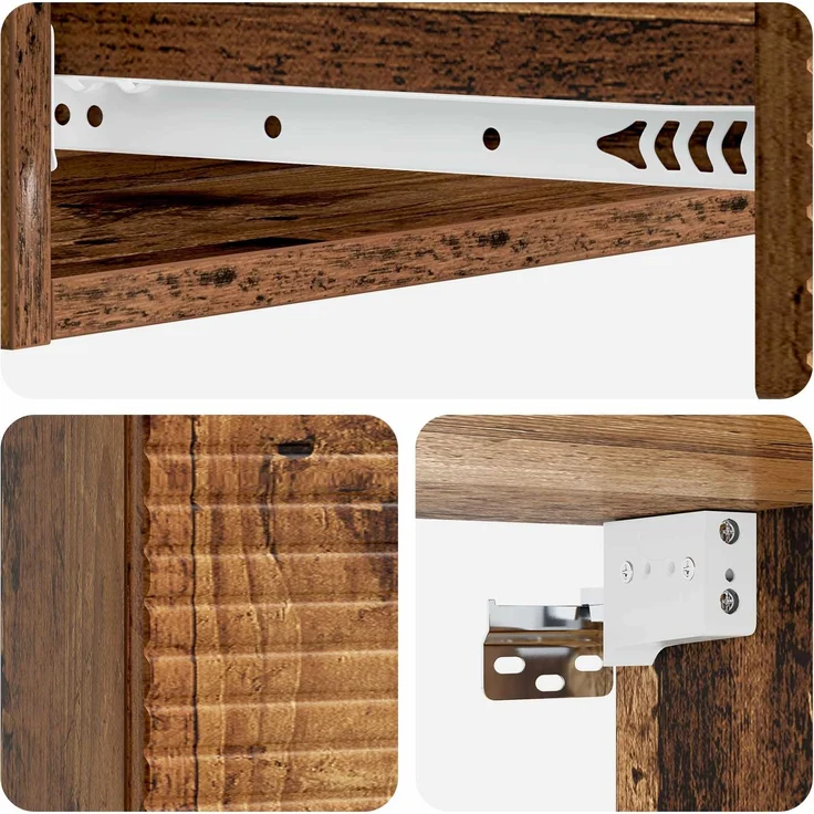 vidaXL Wandmontierter Beistelltisch Altholz 87,5 x 34,5 x 17 cm 898673 – Bild 8