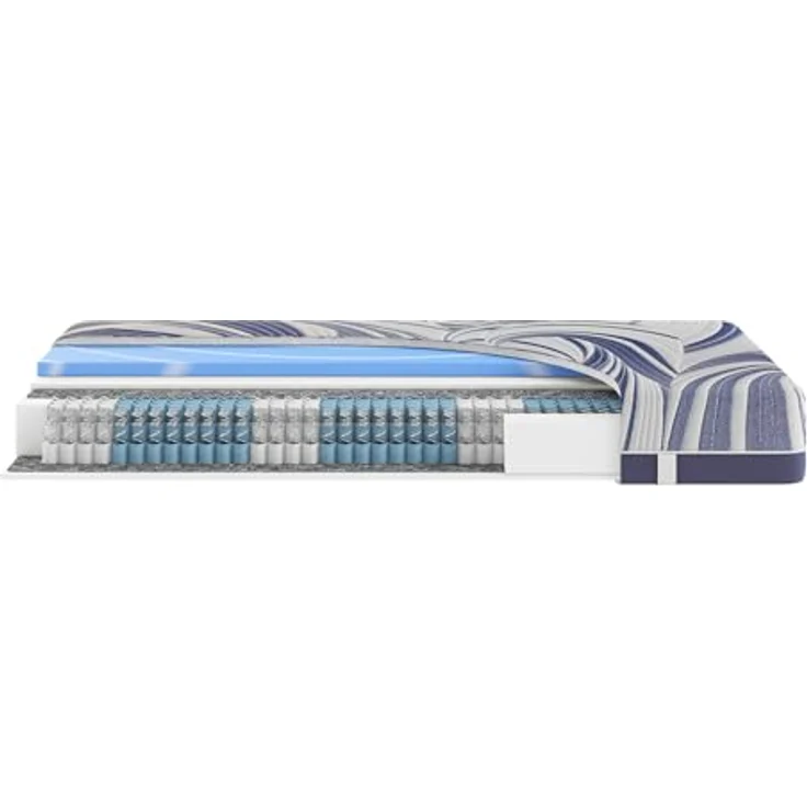 Schwarzwald Schlafsysteme Hn8 Taschenfederkern-Matratze "Ocean Clean TFK", 7-Zonen mit Gelschaumtopper, H3, 100 x 200 cm, Seaqual Bezug – Bild 5