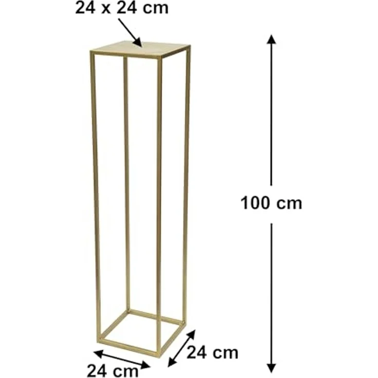 DanDiBo Blumenhocker eckig, Metall, Gold, 1 Stück, 100 x 24 x 24 cm – Bild 2
