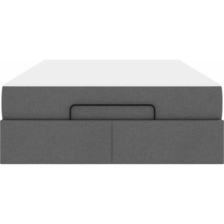 vidaXL Bettgestell mit Matratze mit Matratze 2 pcs Dunkelgrau Stoff 3399474 – Bild 5
