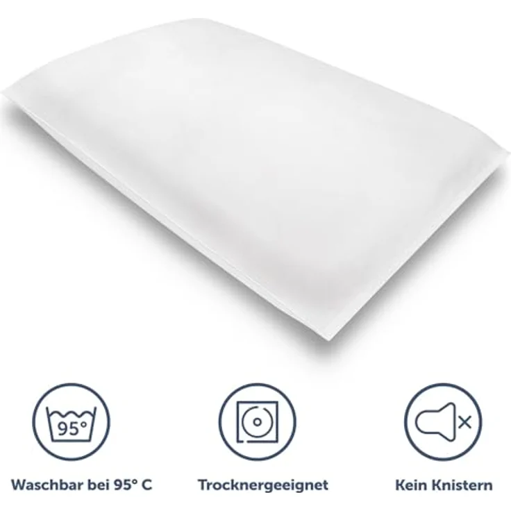 Blumtal Milbenbezug-Decke, Rechteckig, Weiß, 200x155 cm, Oeko-Tex®, 100% Milbenschutz, Waschmaschinenfest, Knisterfrei – Bild 2