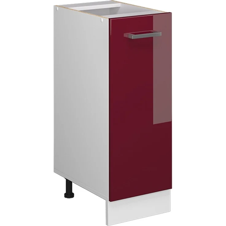 Küchenfront R-Line Rot Hochglanz 29.6 x 71.3 cm Möbelfront für den Apothekerunterschrank Vicco – Bild 5