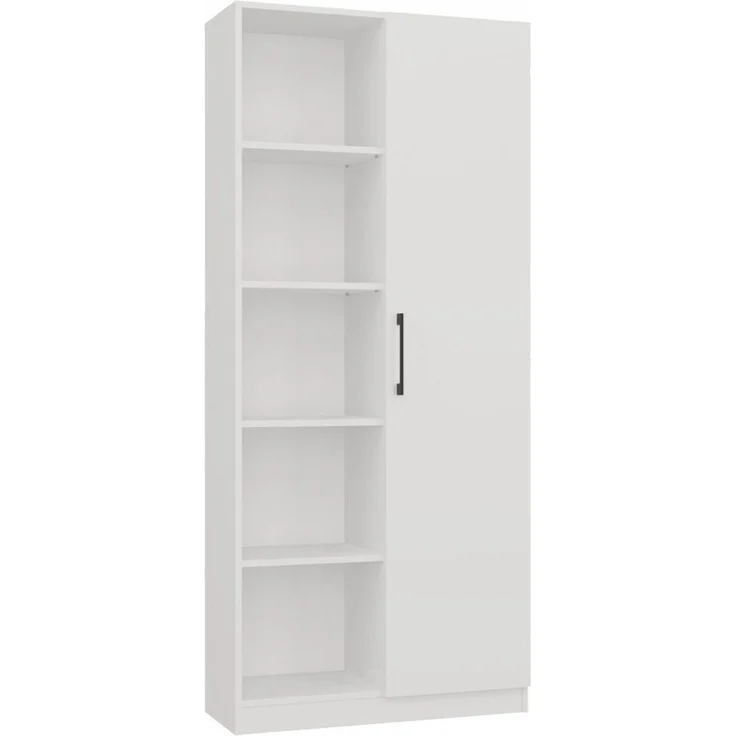 ibonto BÜCHERREGAL MATTWEISS Halboffenes Bücherschrank (H 182 x T 30 x B 80 cm) – Bild 1