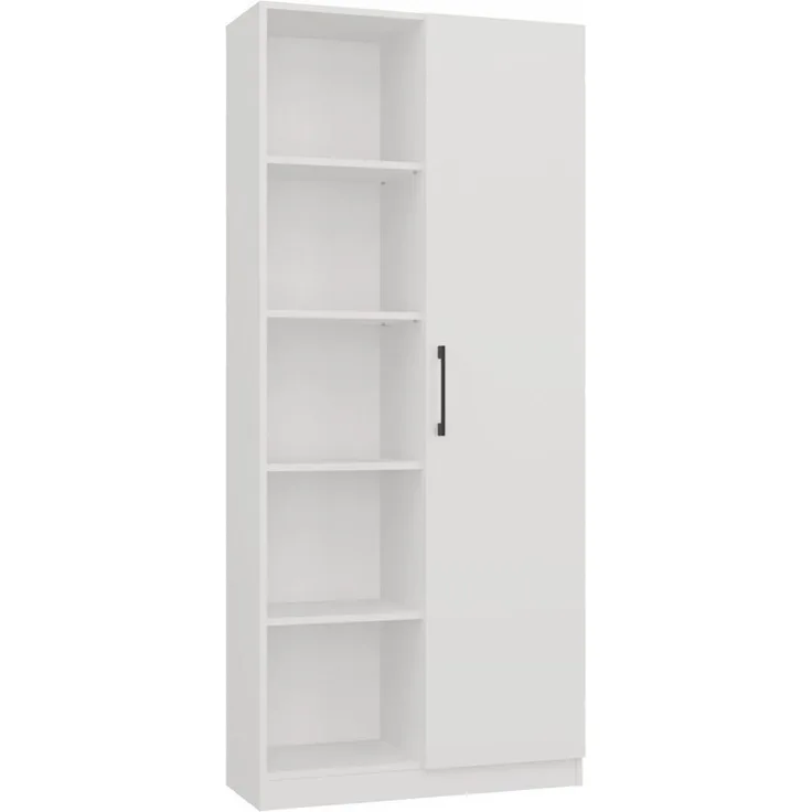 ibonto BÜCHERREGAL MATTWEISS Halboffenes Bücherschrank (H 182 x T 30 x B 80 cm)