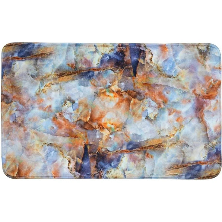 Sanilo Badematte Marmor Braun, rutschhemmend, waschbar, schnelltrocknend, Polyester, rechteckig, sehr weich, hochwertig & modern, 50 x 80 cm oder 70 x 110 cm – Bild 1