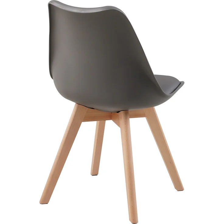 Albatros Esszimmerstühle 4er Set AARHUS, Grau - Beine aus Buche Massiv-Holz, Skandinavisches Retro-Design, bequemer Schalenstuhl - Eleganter Küchenstuhl, Stuhl Esszimmer für Esstisch – Bild 10