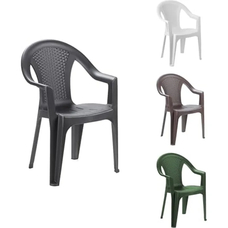 Gartenstuhl Bistrostuhl Stapelstuhl in Rattan-Optik