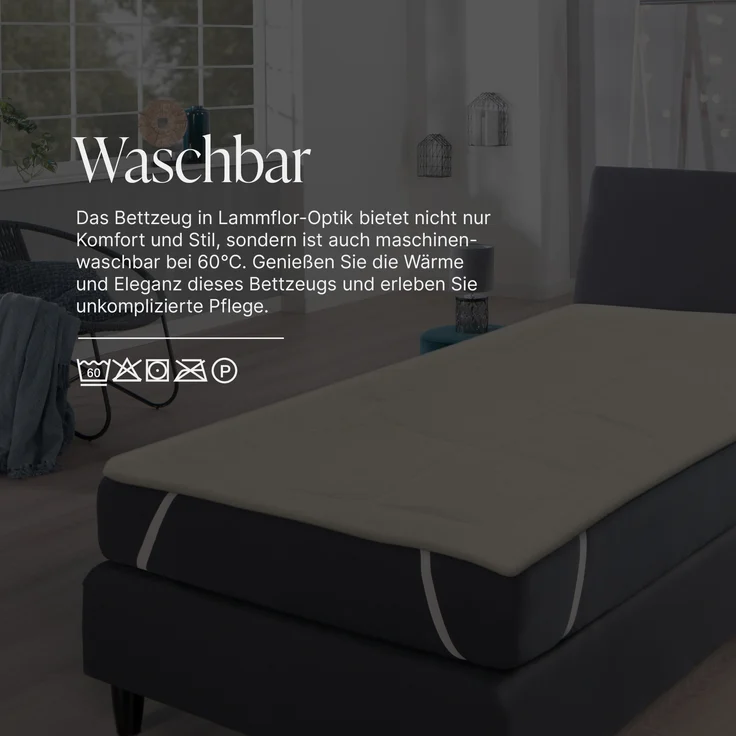 Lammflor Matratzenauflage 90x200cm – Bild 7