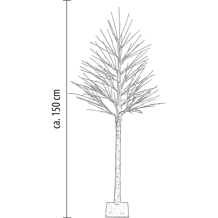 Northpoint LED Baum 150 cm Schneeverzierung 240 Warmweiße LEDs 5m Kabel & Timer-Funktion – Bild 8