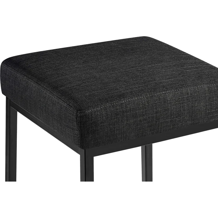Barhocker BIDAN - Stoff Dunkelgrau 37x37x78 cm | Barstuhl Mit Lehne Tresenhocker Tresenstuhl Kneipenhocker Kneipenstuhl – Bild 4