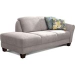 CAVADORE Recamiere Gootlaand / Landhaus Recamiere mit Armteil rechts / Mit Federkern / 194 x 84 x 91 / Hellgrau