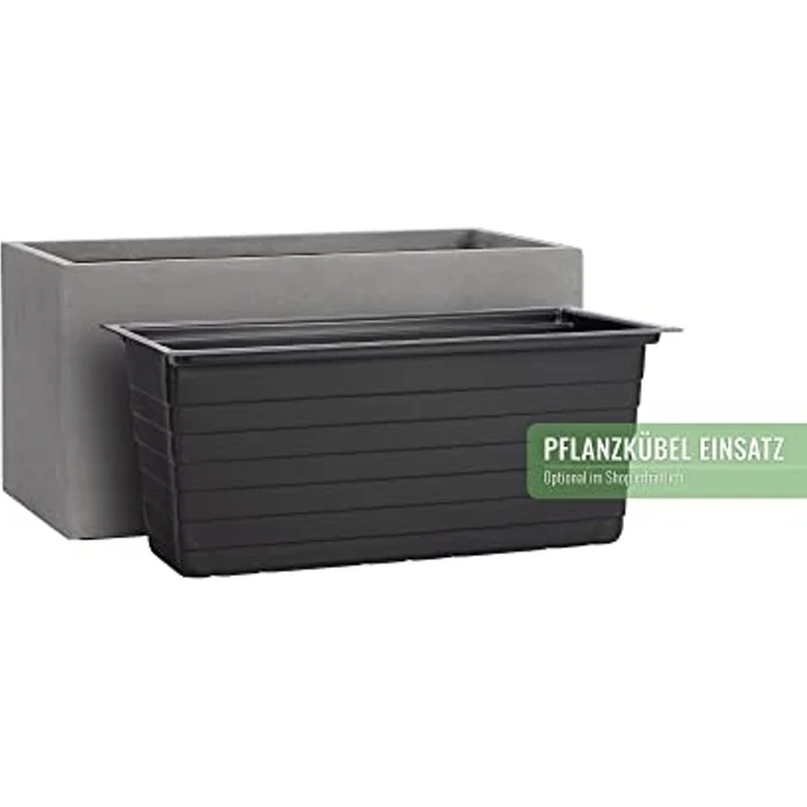 Pflanzwerk® Pflanzkübel TUB Premium Fiberglas Blumenkübel Frostbeständig mit Lotus-Effekt, Fiberglas - Handgefertigt - Rechteckig - Frostbeständig – Bild 5