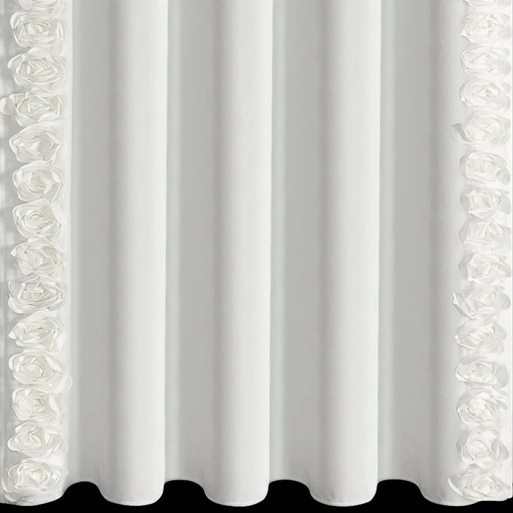 Eurofirany Vorhang ROSES (1 St), Kräuselband, blickdicht, Samt, Samtvorhang aus Velours mit 3D-Rosen, 140x270 cm – Bild 2